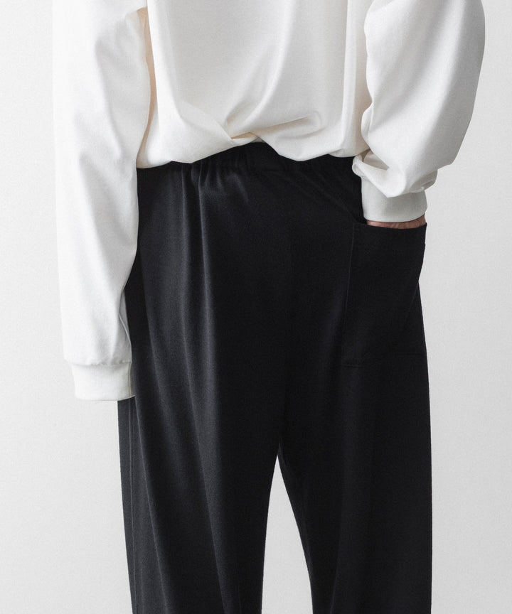 WWW - WRAPINKNOT wool wearのWIDE TAPERED PANTSのBLACK公式通販サイトsession福岡セレクトショップ