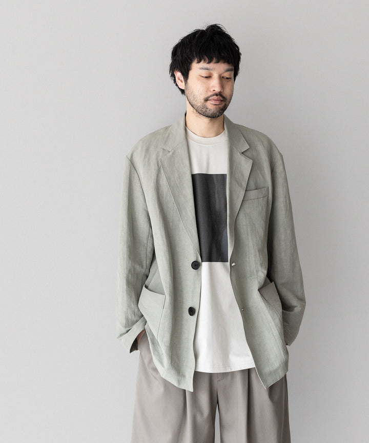 ssstein(シュタイン)のLI/NY POPLIN SINGLE BREASTED JACKET - BEIGE GREYの公式通販サイトsession福岡セレクトショップ