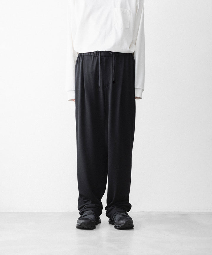 WWW - WRAPINKNOT wool wearのWIDE TAPERED PANTSのBLACK公式通販サイトsession福岡セレクトショップ