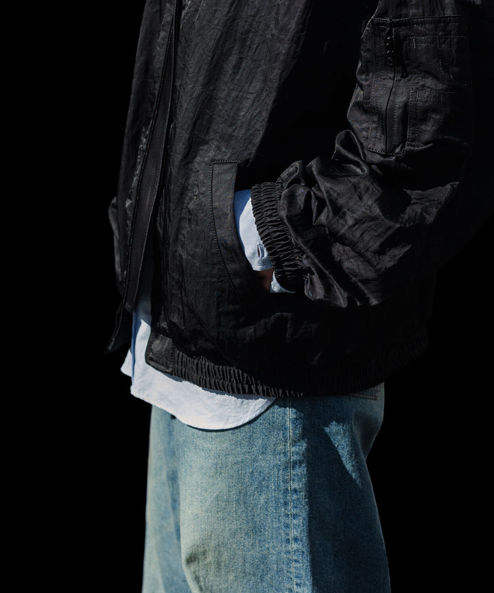 ssstein(シュタイン)のSHRUNK NYLON OVERSIZED FLIGHT JACKET - BLACKの公式通販サイトsession福岡セレクトショップ