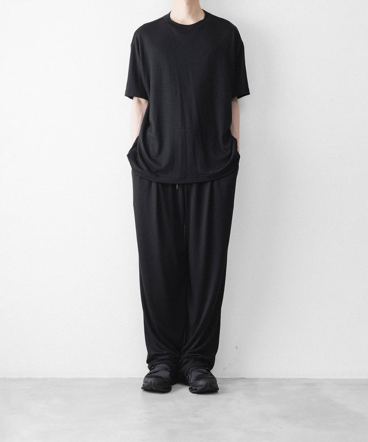 WWW - WRAPINKNOT wool wearのWIDE TAPERED PANTSのBLACK公式通販サイトsession福岡セレクトショップ