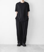画像をギャラリービューアに読み込む, WWW - WRAPINKNOT wool wearのWIDE TAPERED PANTSのBLACK公式通販サイトsession福岡セレクトショップ
