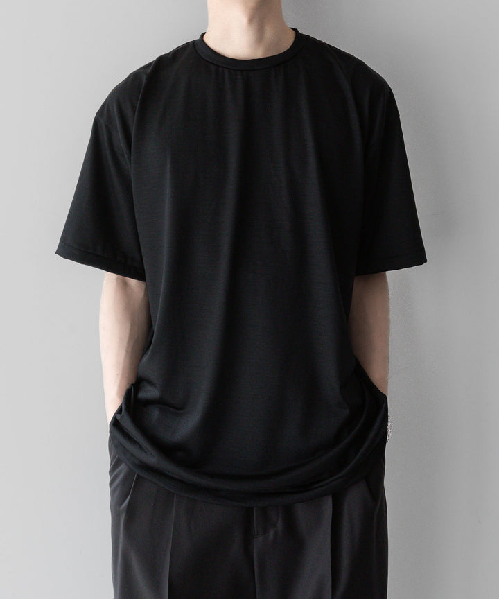 INTÉRIM - インテリムのEXTRA FINE MERINO WOOL S/S TEEのBLACKの公式通販サイトはsession福岡セレクトショップ