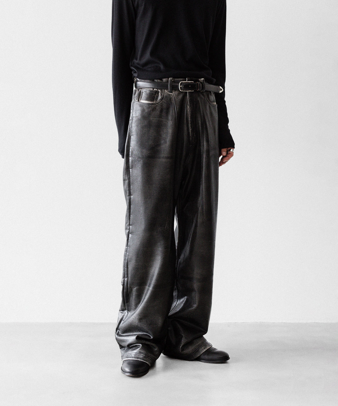 SUBLATIONS サブレーションズのCRACKING COATED WIDE PANTSのWHITE BASE 公式通販サイトsession福岡セレクトショップ