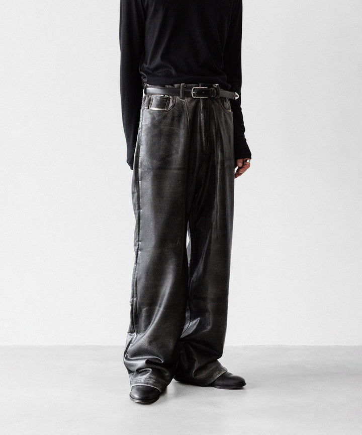 SUBLATIONS サブレーションズのCRACKING COATED WIDE PANTSのWHITE BASE 公式通販サイトsession福岡セレクトショップ