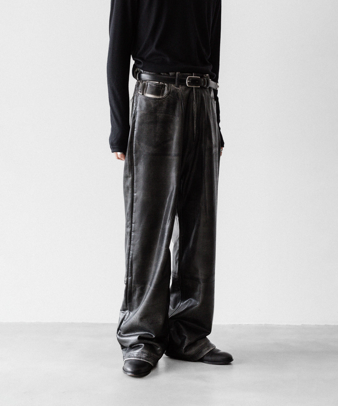 SUBLATIONS サブレーションズのCRACKING COATED WIDE PANTSのWHITE BASE 公式通販サイトsession福岡セレクトショップ