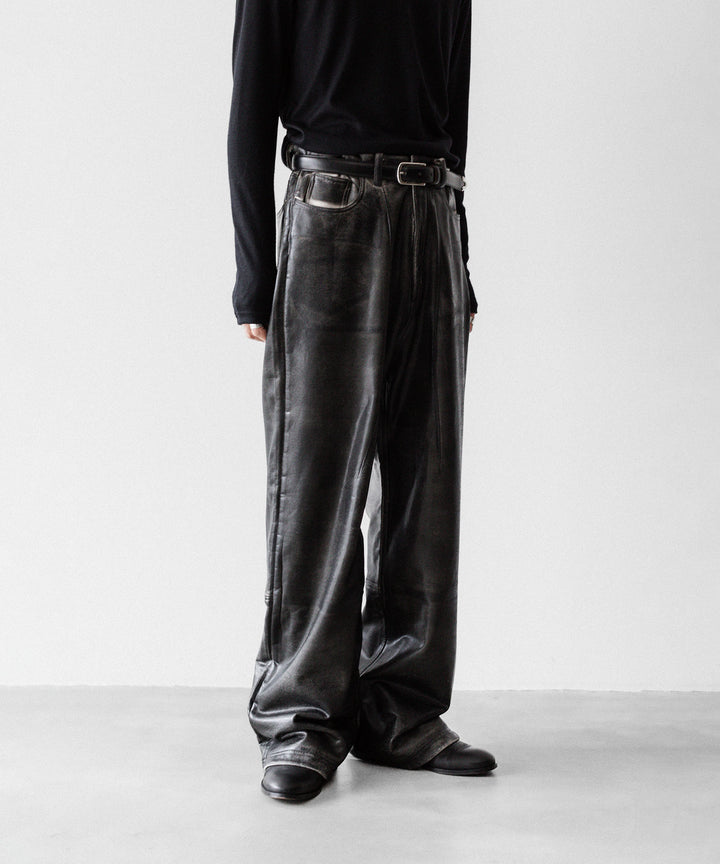 SUBLATIONS サブレーションズのCRACKING COATED WIDE PANTSのWHITE BASE 公式通販サイトsession福岡セレクトショップ