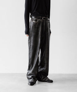 SUBLATIONS / サブレーションズ】CRACKING COATED WIDE PANTS - WHITE