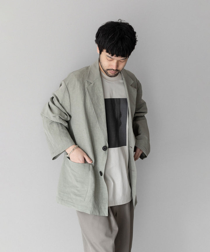 ssstein(シュタイン)のLI/NY POPLIN SINGLE BREASTED JACKET - BEIGE GREYの公式通販サイトsession福岡セレクトショップ