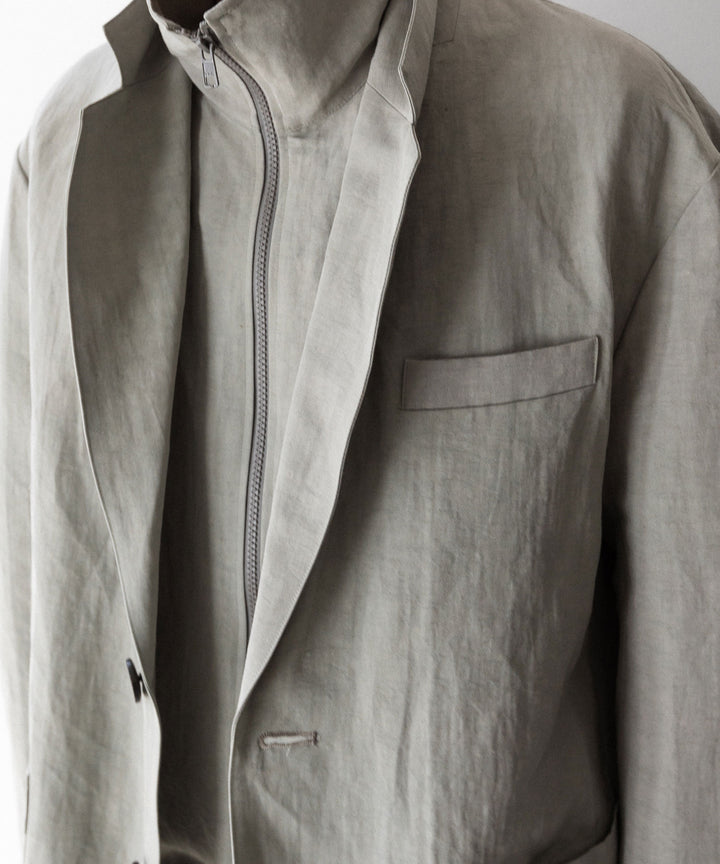ssstein(シュタイン)のLI/NY POPLIN SINGLE BREASTED JACKET - BEIGE GREYの公式通販サイトsession福岡セレクトショップ