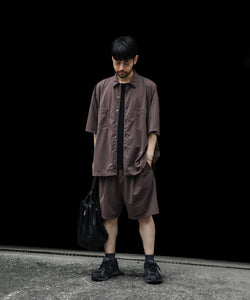 KANEMASA PHIL.】36G NYLON TUCK EASY SHORTS - BROWN DYE | 公式通販