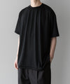 【INTÉRIM】EXTRA FINE MERINO WOOL S/S TEE - BLACK