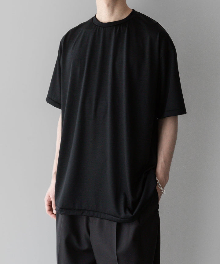 INTÉRIM - インテリムのEXTRA FINE MERINO WOOL S/S TEEのBLACKの公式通販サイトはsession福岡セレクトショップ