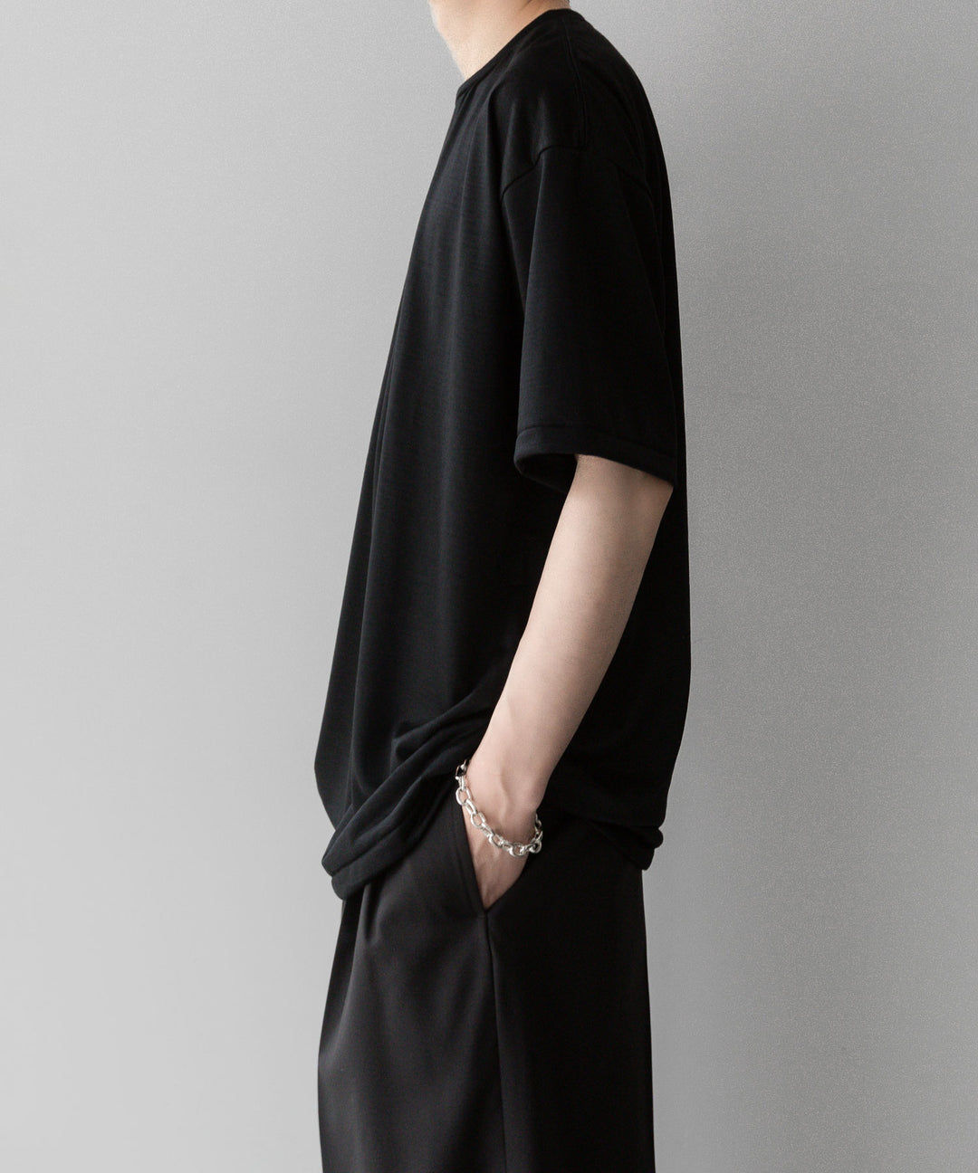INTÉRIM - インテリムのEXTRA FINE MERINO WOOL S/S TEEのBLACKの公式通販サイトはsession福岡セレクトショップ