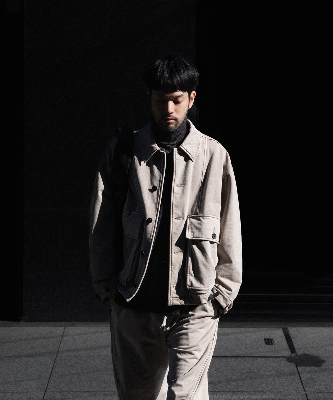 KANEMASA PHIL. カネマサフフィル36G FINE SWEAT WORK JACKETのBEIGE KHAKI PIGMENT公式通販サイトsession福岡セレクトショップ