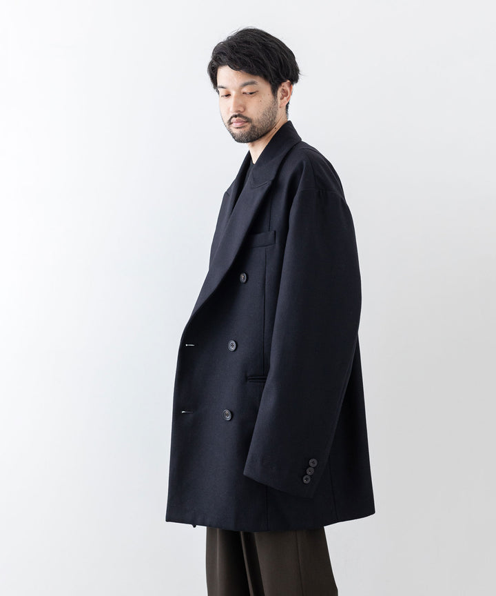 stein(シュタイン)の23AWコレクションEXTRA OVERSIZED DOUBLE BREASTED JACKETのDARK NAVY