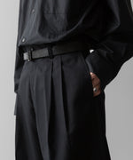 画像をギャラリービューアに読み込む, ssstein(シュタイン)の24AWコレクション LONG WIDE TROUSERS (2/72 WOOL GABARDINE) - BLACK 公式通販サイトsession福岡セレクトショップ
