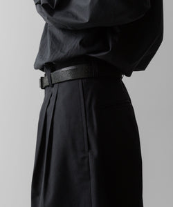 ssstein(シュタイン)の24AWコレクション LONG WIDE TROUSERS (2/72 WOOL GABARDINE) - BLACK 公式通販サイトsession福岡セレクトショップ