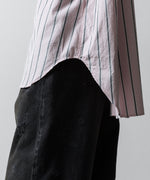 画像をギャラリービューアに読み込む, 【SUBLATIONS】STRIPE OVERLAP POCKETS SHIRT - PINK STRIPE
