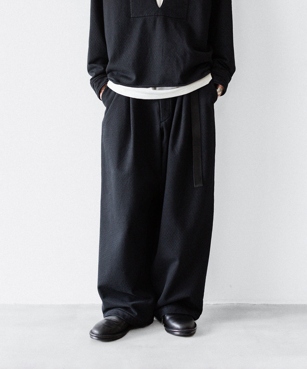 KANEMASA PHIL. カネマサフィル 36G NEEDLE PUNCH WIDE SLACKSのBLACK 公式通販サイトsession福岡セレクトショップ