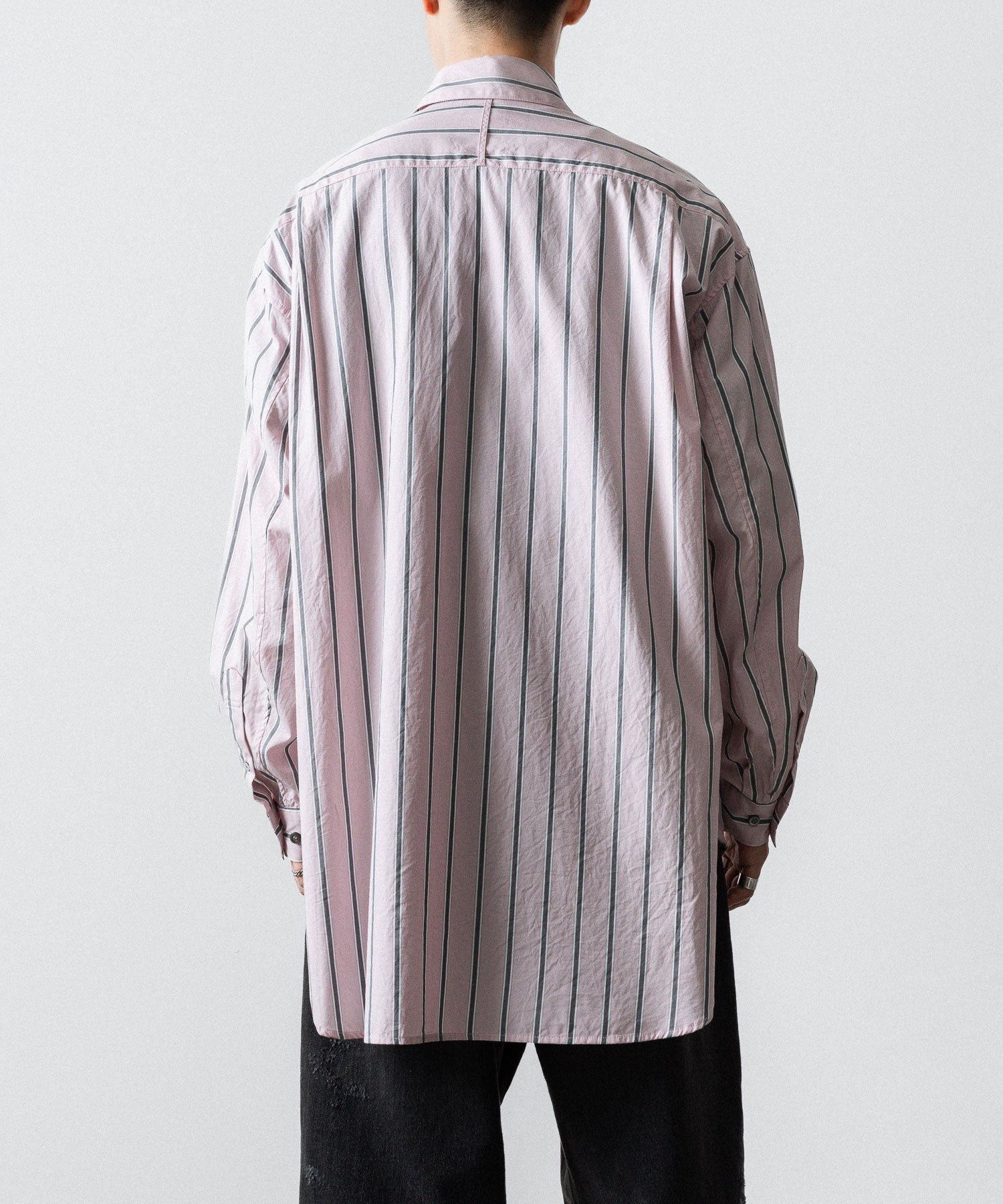 【SUBLATIONS】STRIPE OVERLAP POCKETS SHIRT - PINK STRIPE