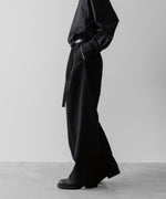 画像をギャラリービューアに読み込む, ssstein(シュタイン)の24AWコレクション LONG WIDE TROUSERS (2/72 WOOL GABARDINE) - BLACK 公式通販サイトsession福岡セレクトショップ
