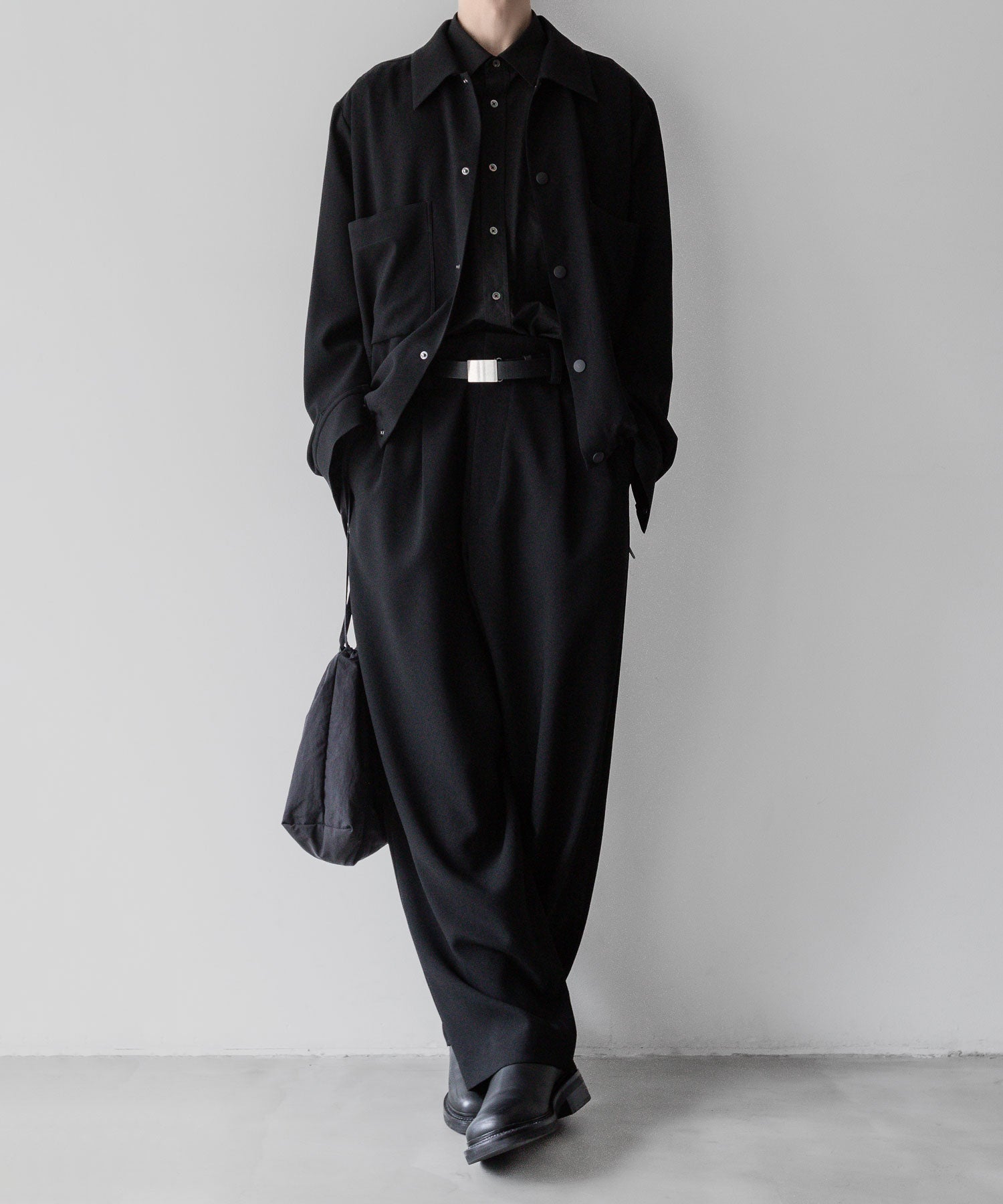 【UJOH】ウジョーメンズのDRAWCORD SHIRT - BLACK公式通販サイトsession福岡セレクトショップ