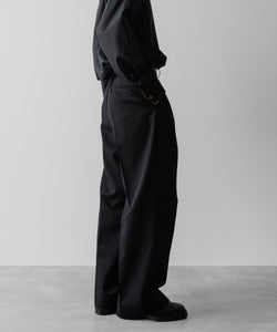 ssstein(シュタイン)の24AWコレクション LONG WIDE TROUSERS (2/72 WOOL GABARDINE) - BLACK 公式通販サイトsession福岡セレクトショップ