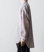 画像をギャラリービューアに読み込む, 【SUBLATIONS】STRIPE OVERLAP POCKETS SHIRT - PINK STRIPE
