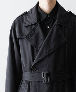 ssstein / シュタイン】VINTAGE TRENCH COAT - BLACK | 公式通販サイト