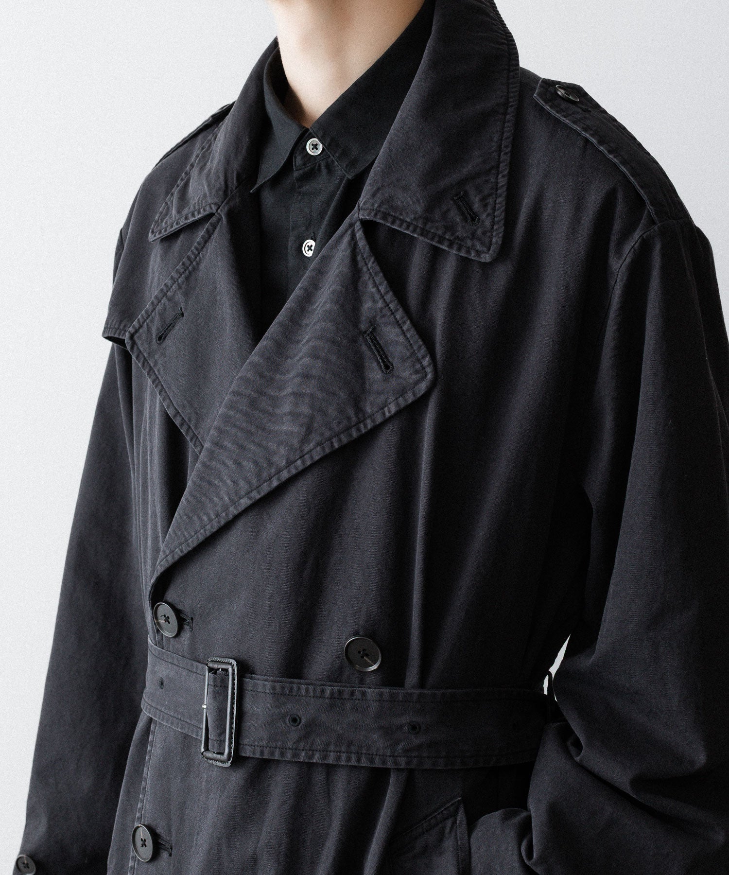 ssstein / シュタイン】VINTAGE TRENCH COAT - BLACK | 公式通販サイト