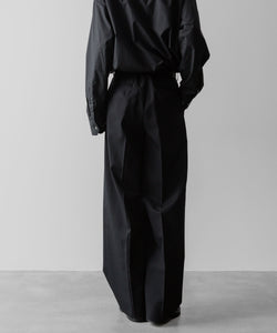 ssstein(シュタイン)の24AWコレクション LONG WIDE TROUSERS (2/72 WOOL GABARDINE) - BLACK 公式通販サイトsession福岡セレクトショップ