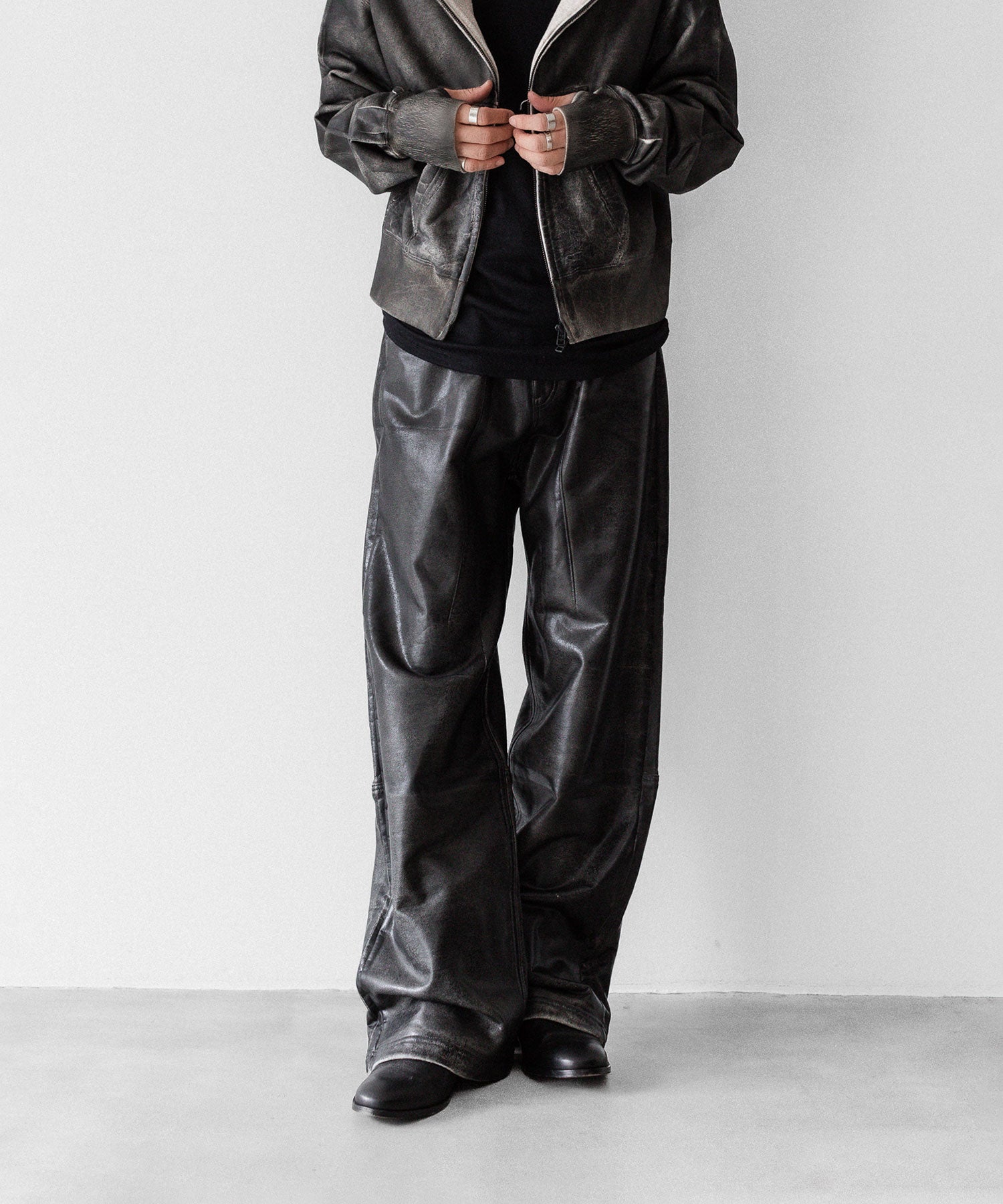 SUBLATIONS サブレーションズのCRACKING COATED WIDE PANTSのWHITE BASE 公式通販サイトsession福岡セレクトショップ