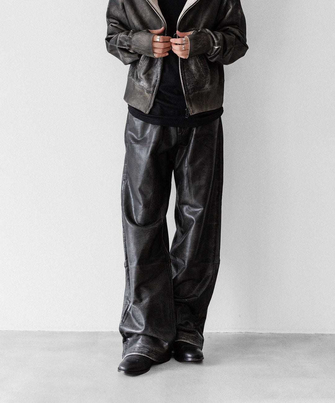 SUBLATIONS サブレーションズのCRACKING COATED WIDE PANTSのWHITE BASE 公式通販サイトsession福岡セレクトショップ