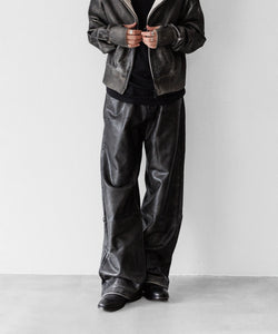 SUBLATIONS / サブレーションズ】CRACKING COATED WIDE PANTS - WHITE