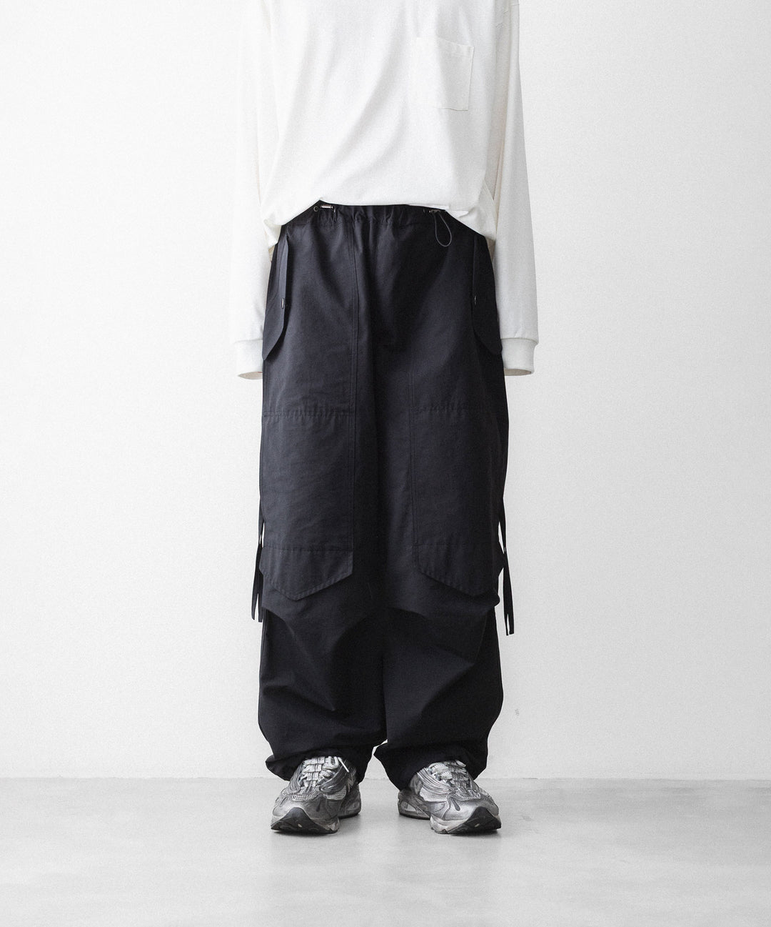 【UJOH】DRAW CORD UTILITY PNT - BLACK