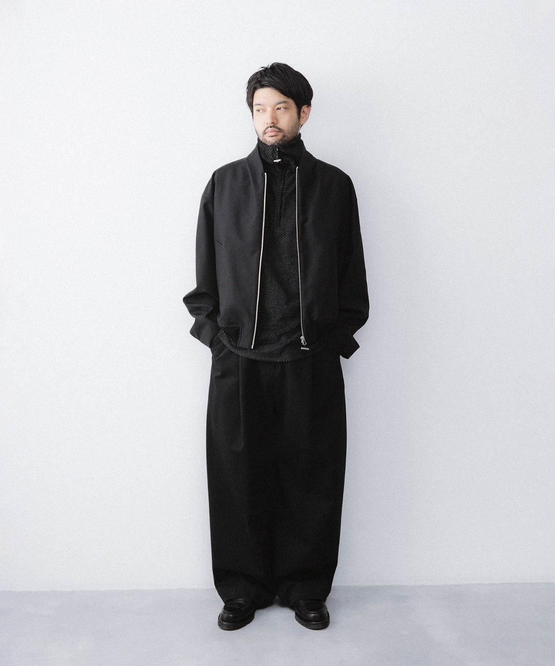 【paratrait】WOOL BLOUSON - BLACK