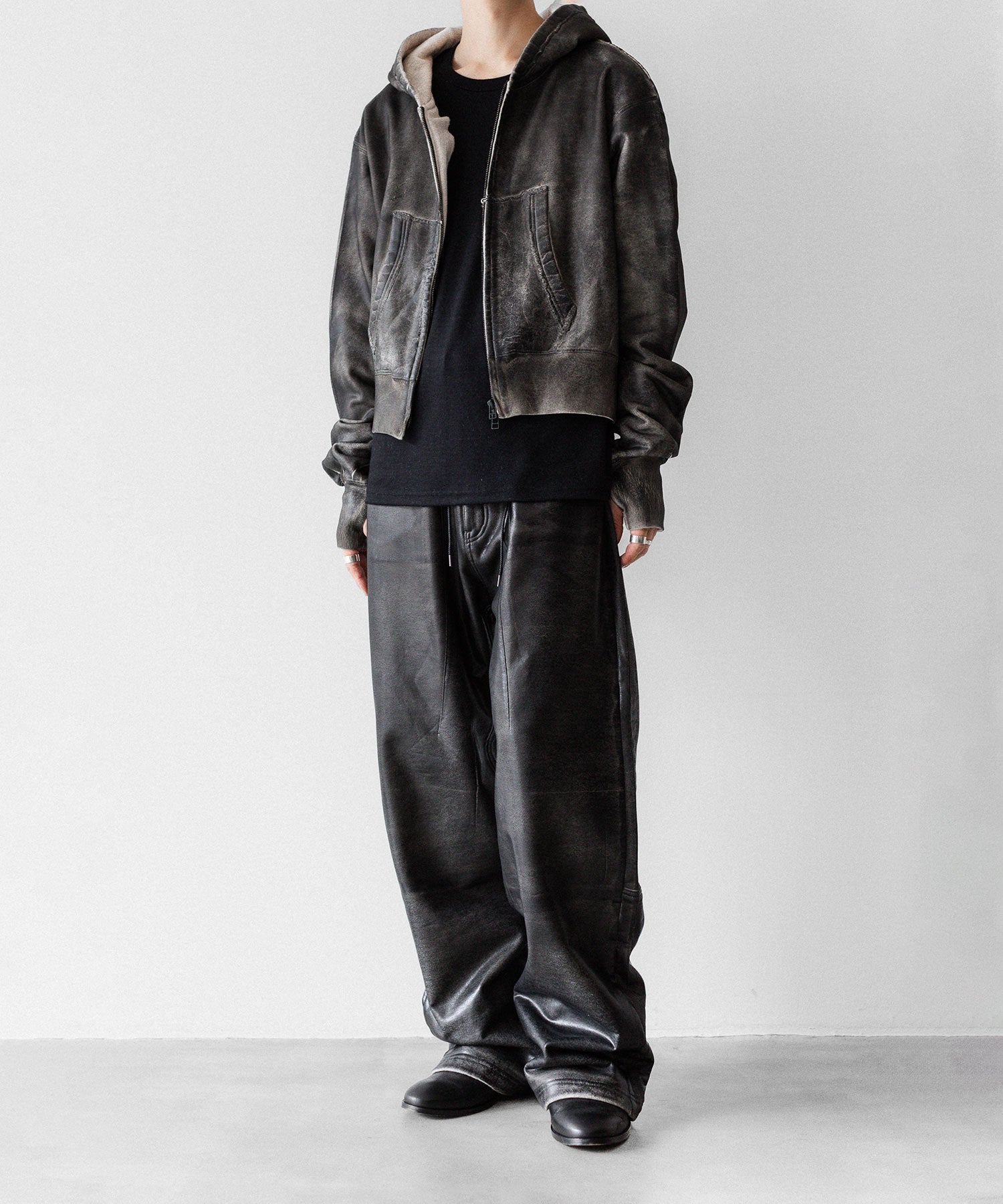 SUBLATIONS サブレーションズのCRACKING COATED WIDE PANTSのWHITE BASE 公式通販サイトsession福岡セレクトショップ