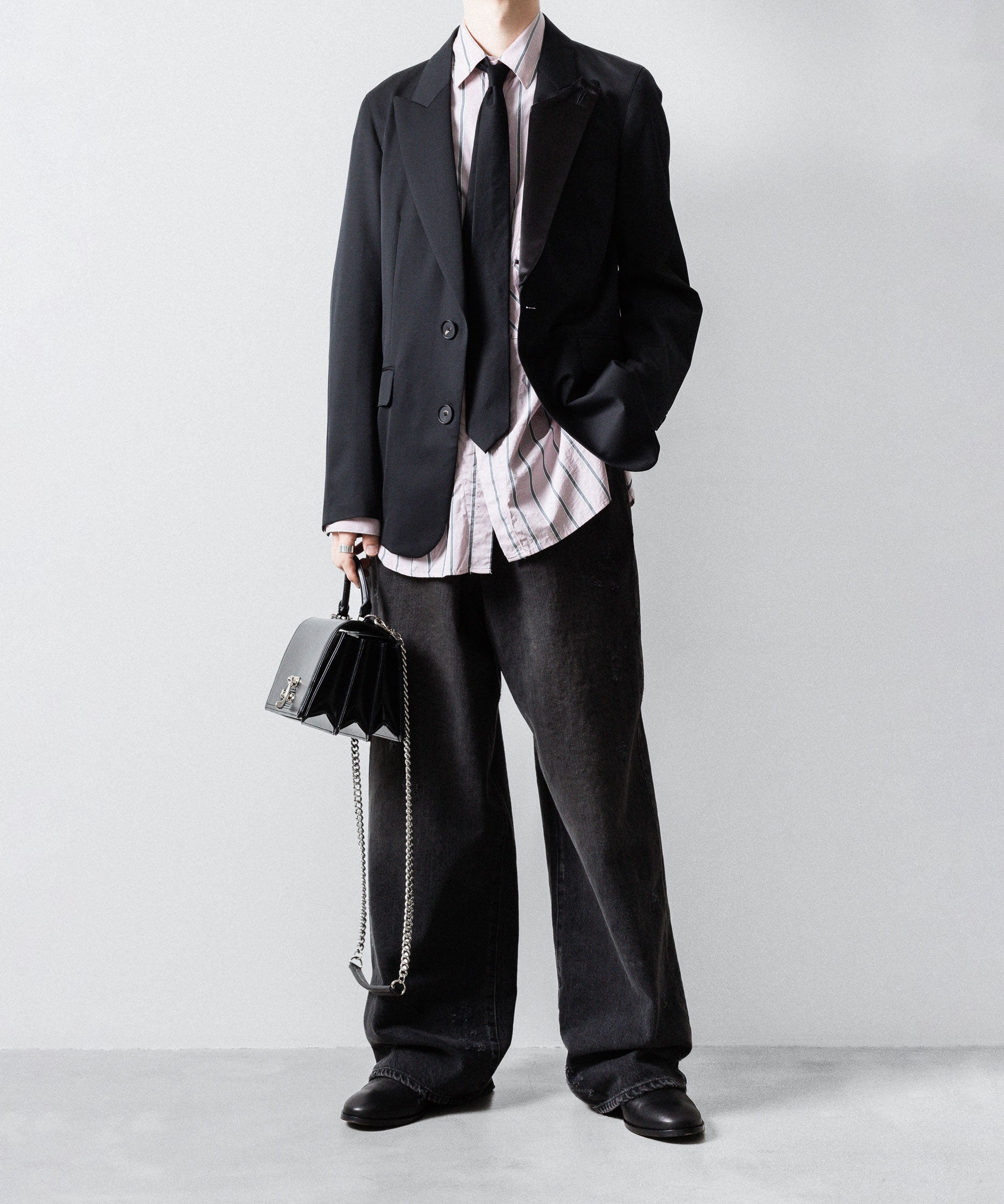 【SUBLATIONS】STRIPE OVERLAP POCKETS SHIRT - PINK STRIPE