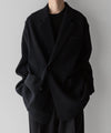 【stein】OVERSIZED GRADATION PLEATS JACKET - BLACK
