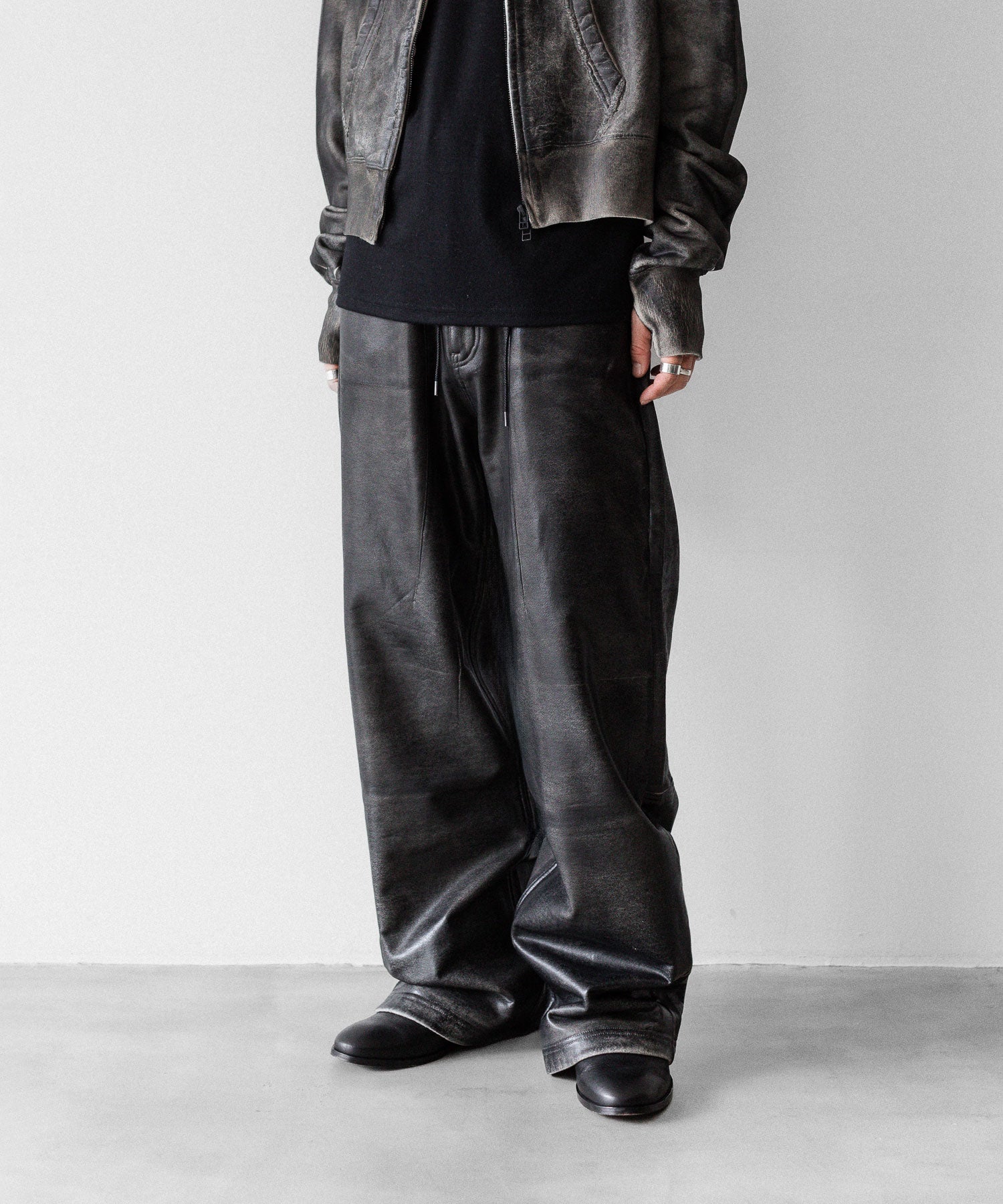 SUBLATIONS サブレーションズのCRACKING COATED WIDE PANTSのWHITE BASE 公式通販サイトsession福岡セレクトショップ