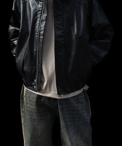 CODA / コーダ】BLACK SYNTHETIC LEATHER CLUB JACKET - BLACK | 公式