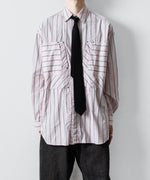 画像をギャラリービューアに読み込む, 【SUBLATIONS】STRIPE OVERLAP POCKETS SHIRT - PINK STRIPE
