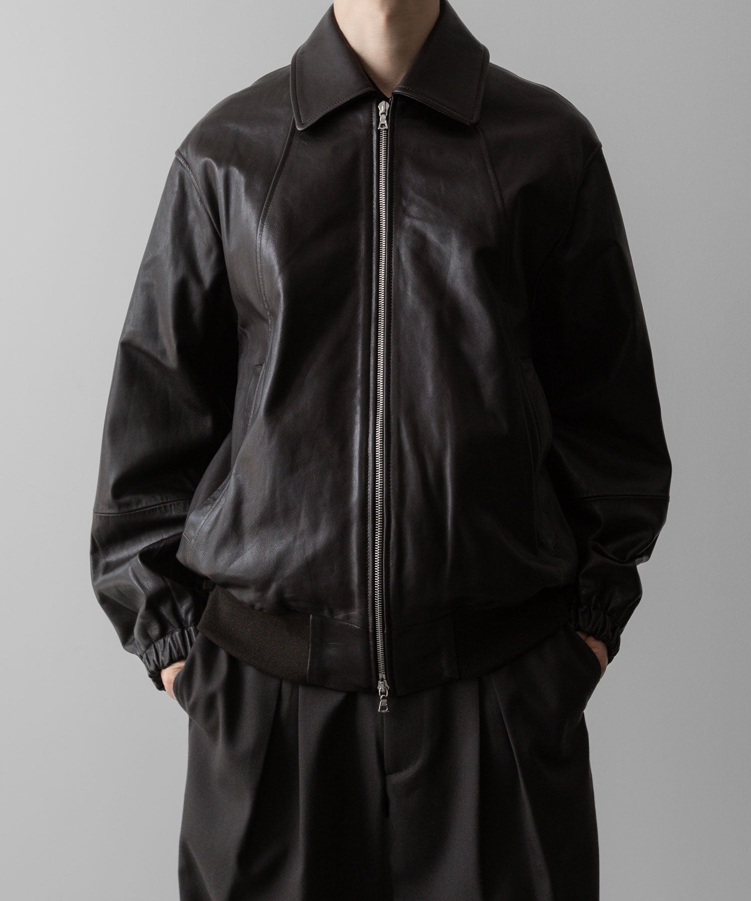 ssstein(シュタイン)の24AWコレクション LEATHER ZIP SHORT JACKET - DARK BROWN 公式通販サイトsession福岡セレクトショップ