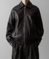 【ssstein】LEATHER ZIP SHORT JACKET - DARK BROWN