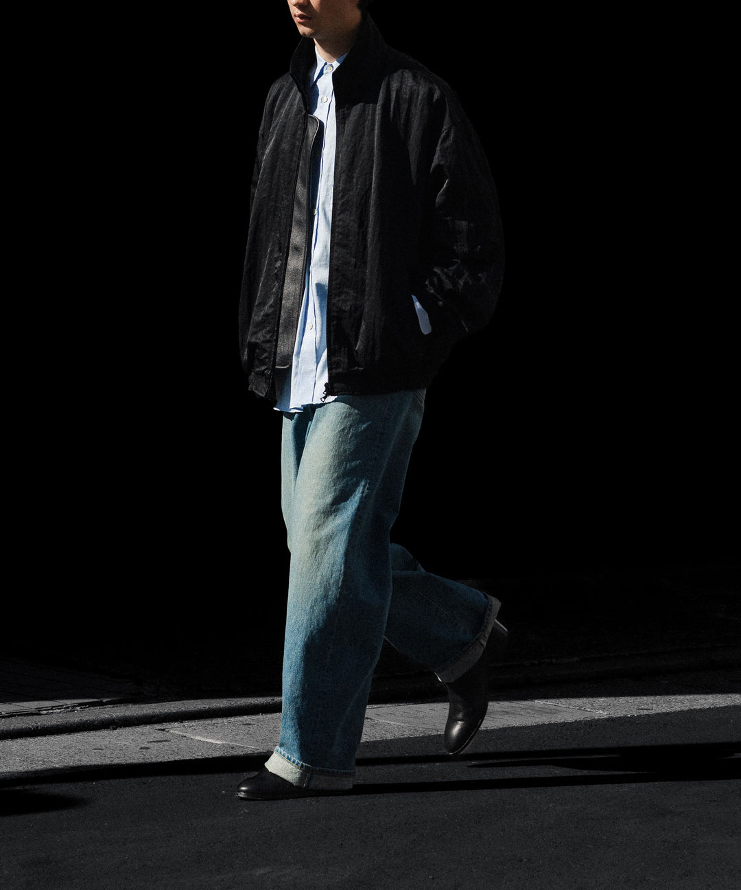 ssstein(シュタイン)のSHRUNK NYLON OVERSIZED FLIGHT JACKET - BLACKの公式通販サイトsession福岡セレクトショップ