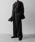 画像をギャラリービューアに読み込む, ssstein(シュタイン)の24AWコレクション LONG WIDE TROUSERS (2/72 WOOL GABARDINE) - BLACK 公式通販サイトsession福岡セレクトショップ
