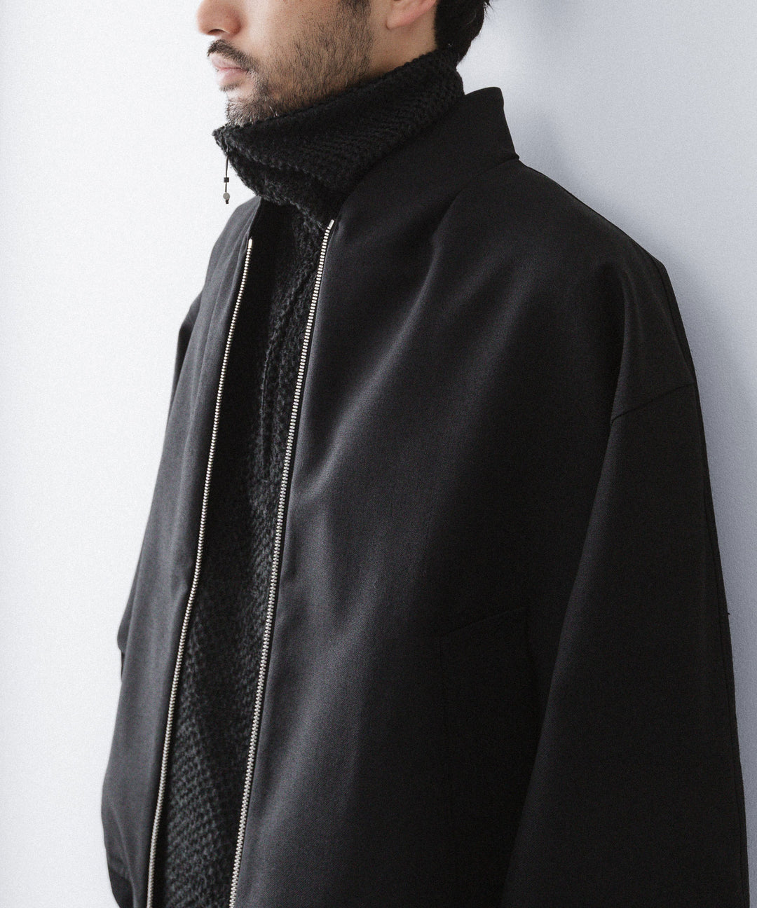 【paratrait】WOOL BLOUSON - BLACK