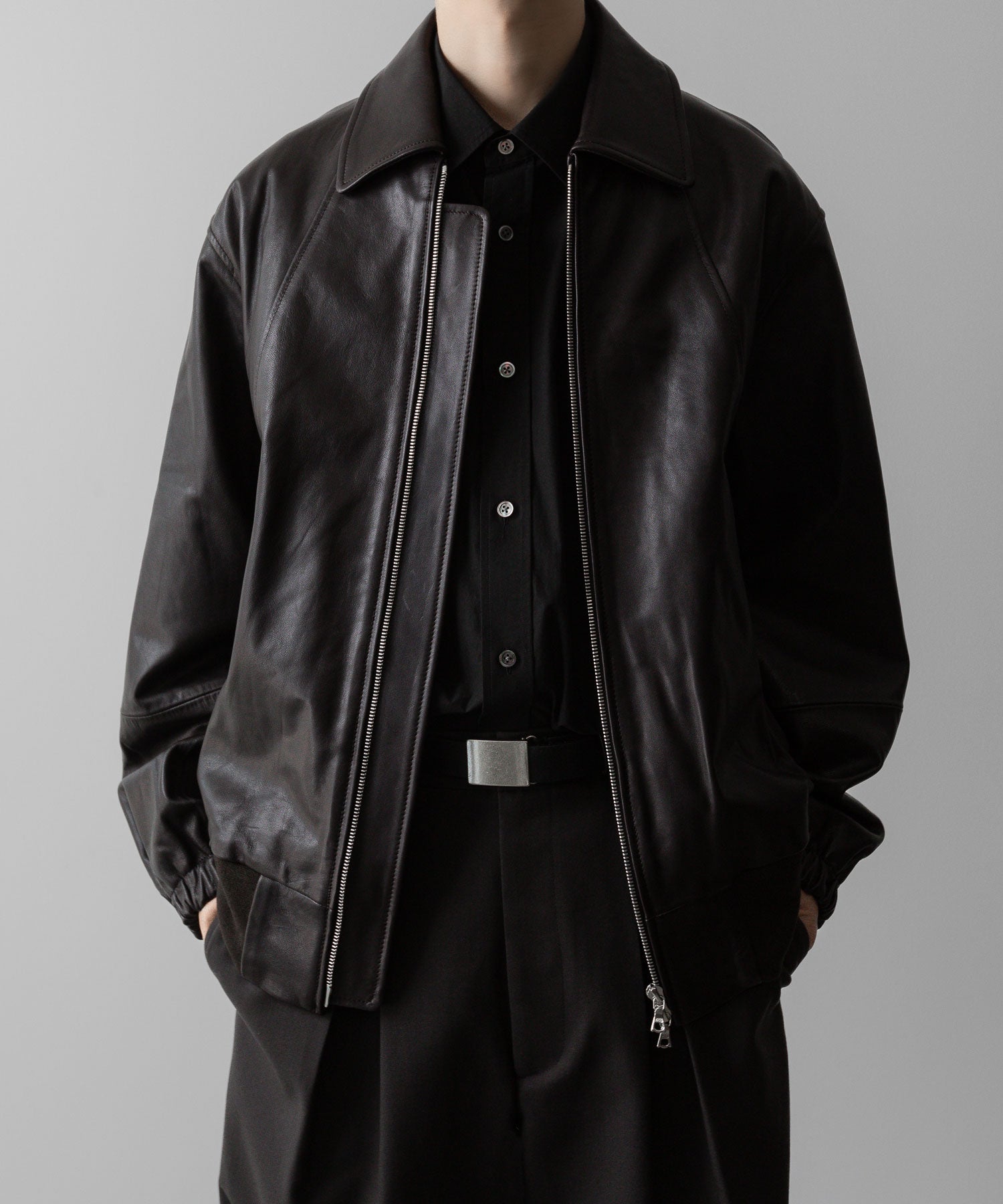 ssstein(シュタイン)の24AWコレクション LEATHER ZIP SHORT JACKET - DARK BROWN 公式通販サイトsession福岡セレクトショップ