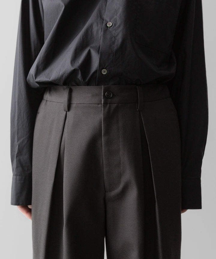 ssstein(シュタイン)の24AWコレクション EASY WIDE TROUSERS (2/72 WOOL GABARDINE) - GREY KHAKI 公式通販サイトsession福岡セレクトショップ